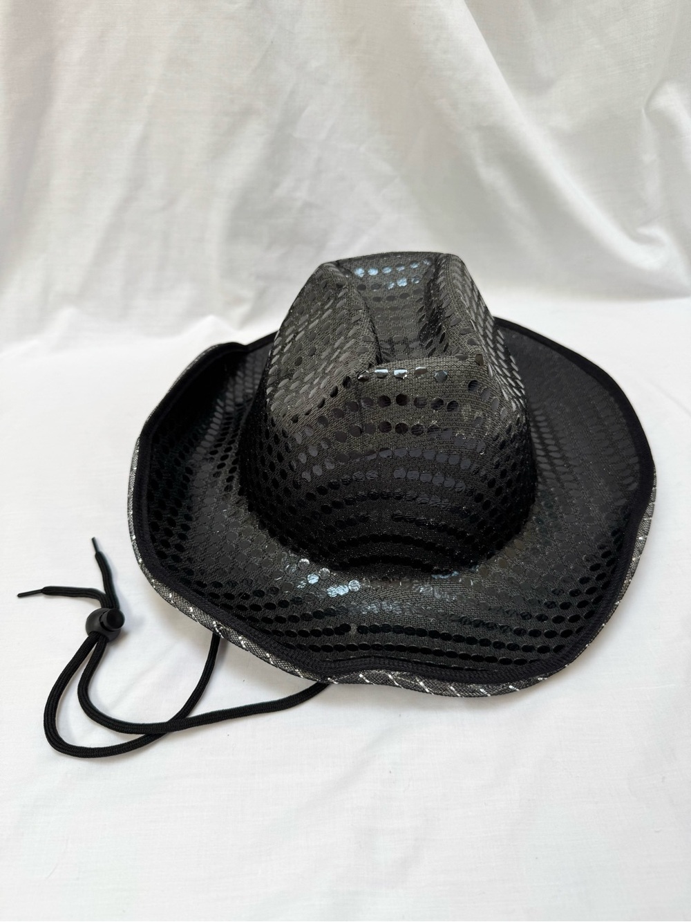 New Spooktacular Creations Light Up Sequin Cowboy Hat Black Costume Cosplay